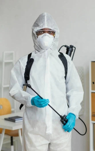 Eco-friendly herbal pest control treatment being applied